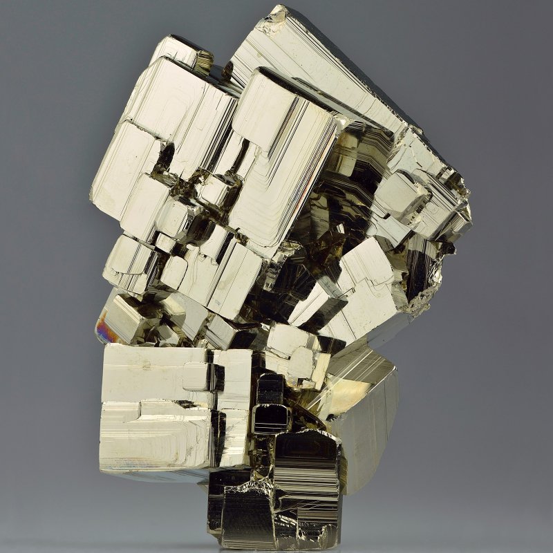 the golden reflective mineral pyrite